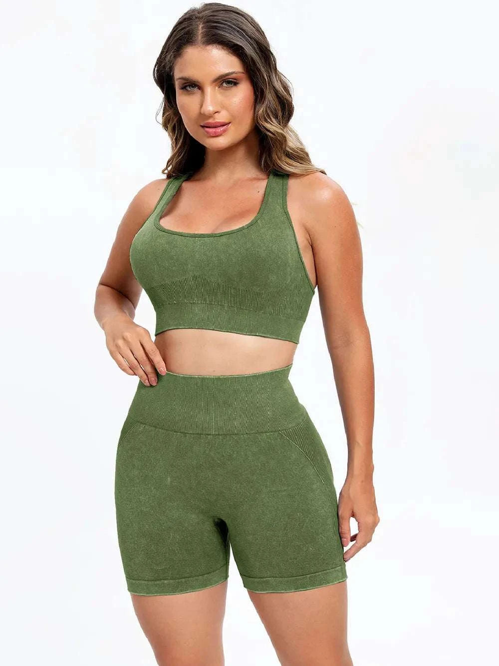 Scoop Neck Wide Strap Top and Shorts Active Set WESTCLOSET