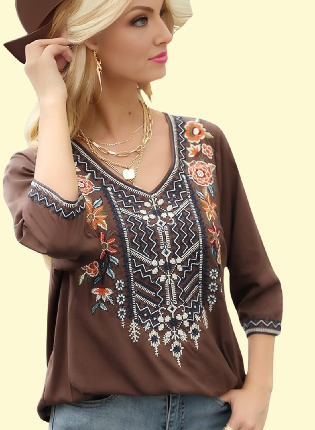 mexican embroidered top by West Coast