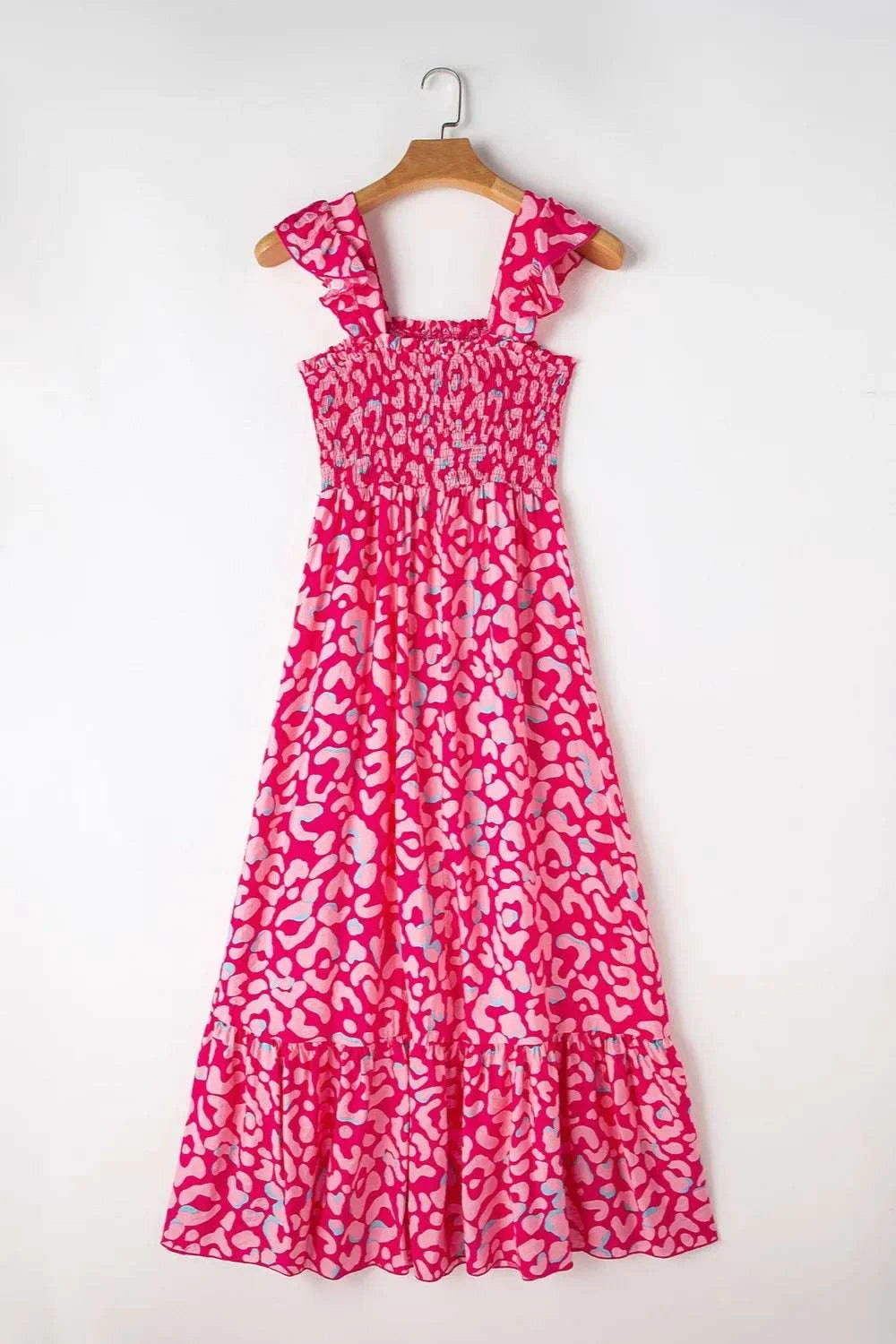 Ruffled Printed Wide Strap Dress WESTCLOSET