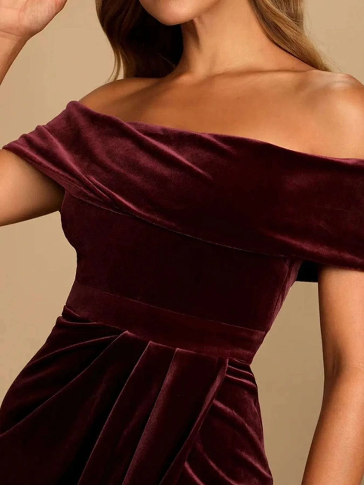 Off-Shoulder Wrap Dress with Side Slit WESTCLOSET