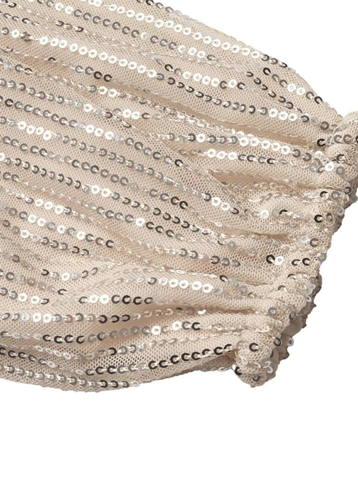 Sequin Cutout Back Long Sleeve Blouse WESTCLOSET