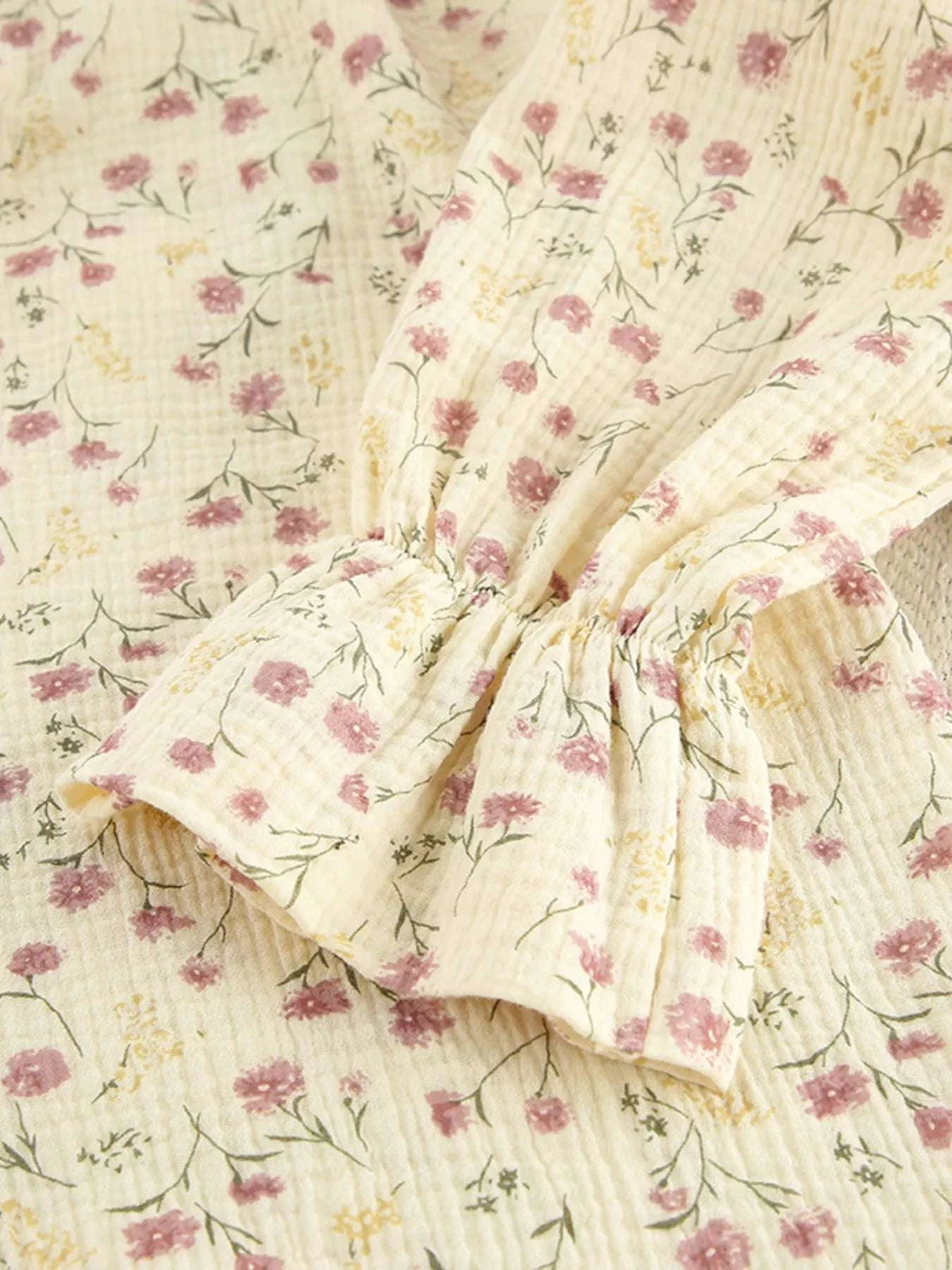 Floral Print Button-Down Top and Pants Lounge Set WESTCLOSET