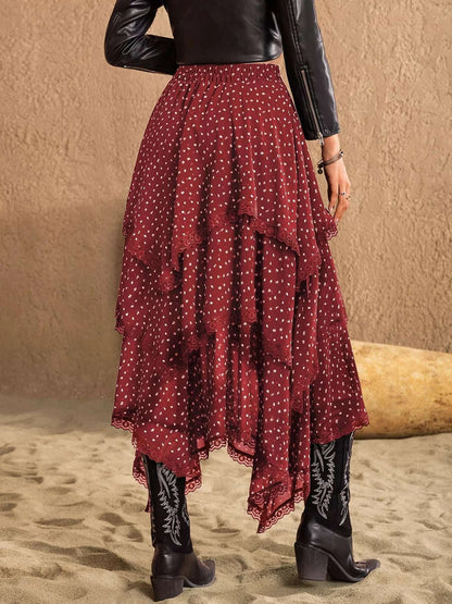 Lace Detail Layered Skirt WESTCLOSET