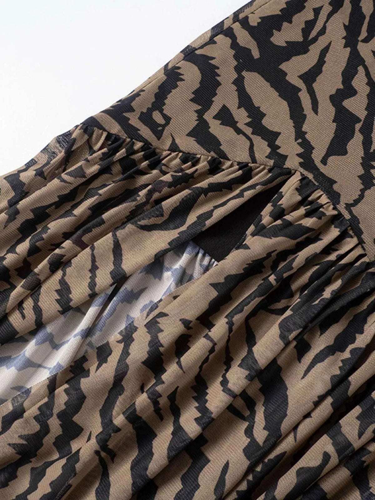 Zebra Print Maxi Dress with Side Slit WESTCLOSET