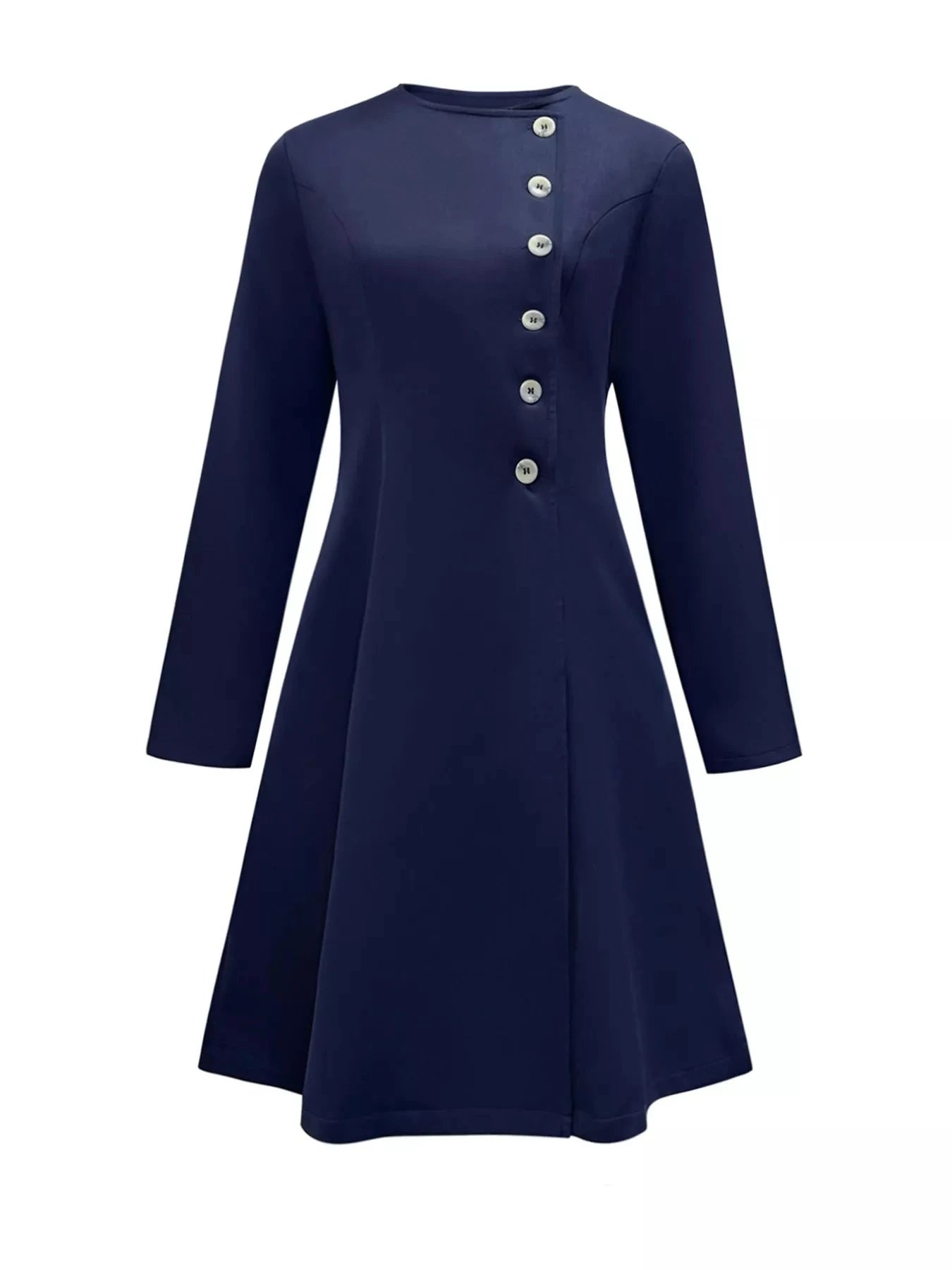 Button-Front A-Line Dress WESTCLOSET