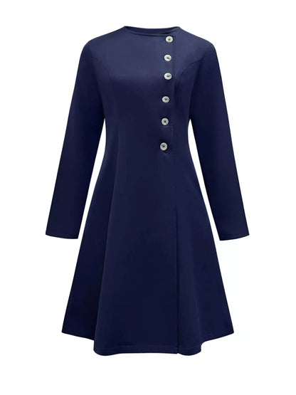 Button-Front A-Line Dress WESTCLOSET
