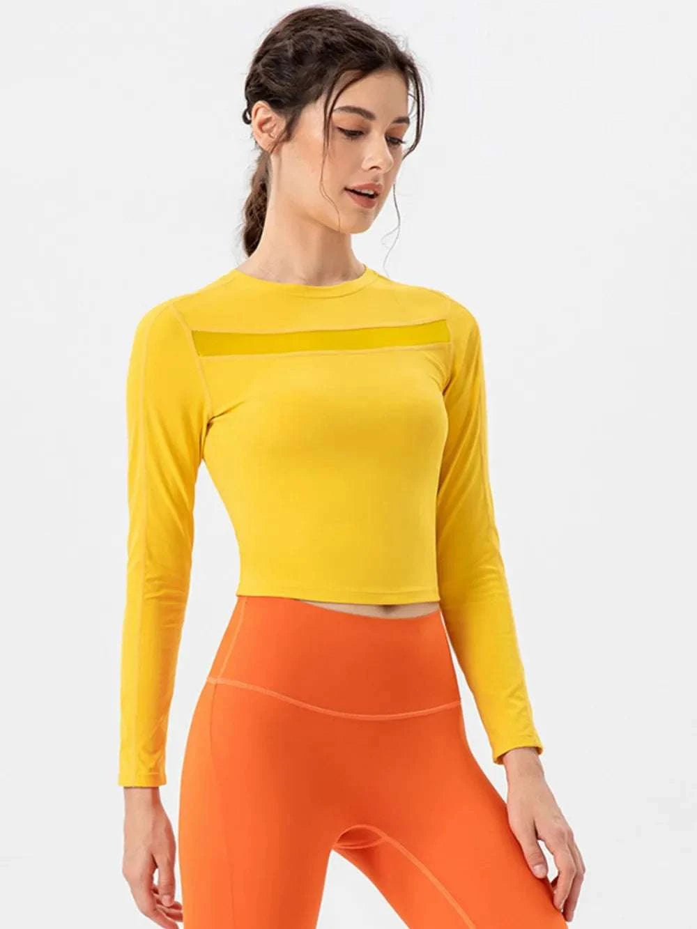 Round Neck Long Sleeve Active T-Shirt WESTCLOSET