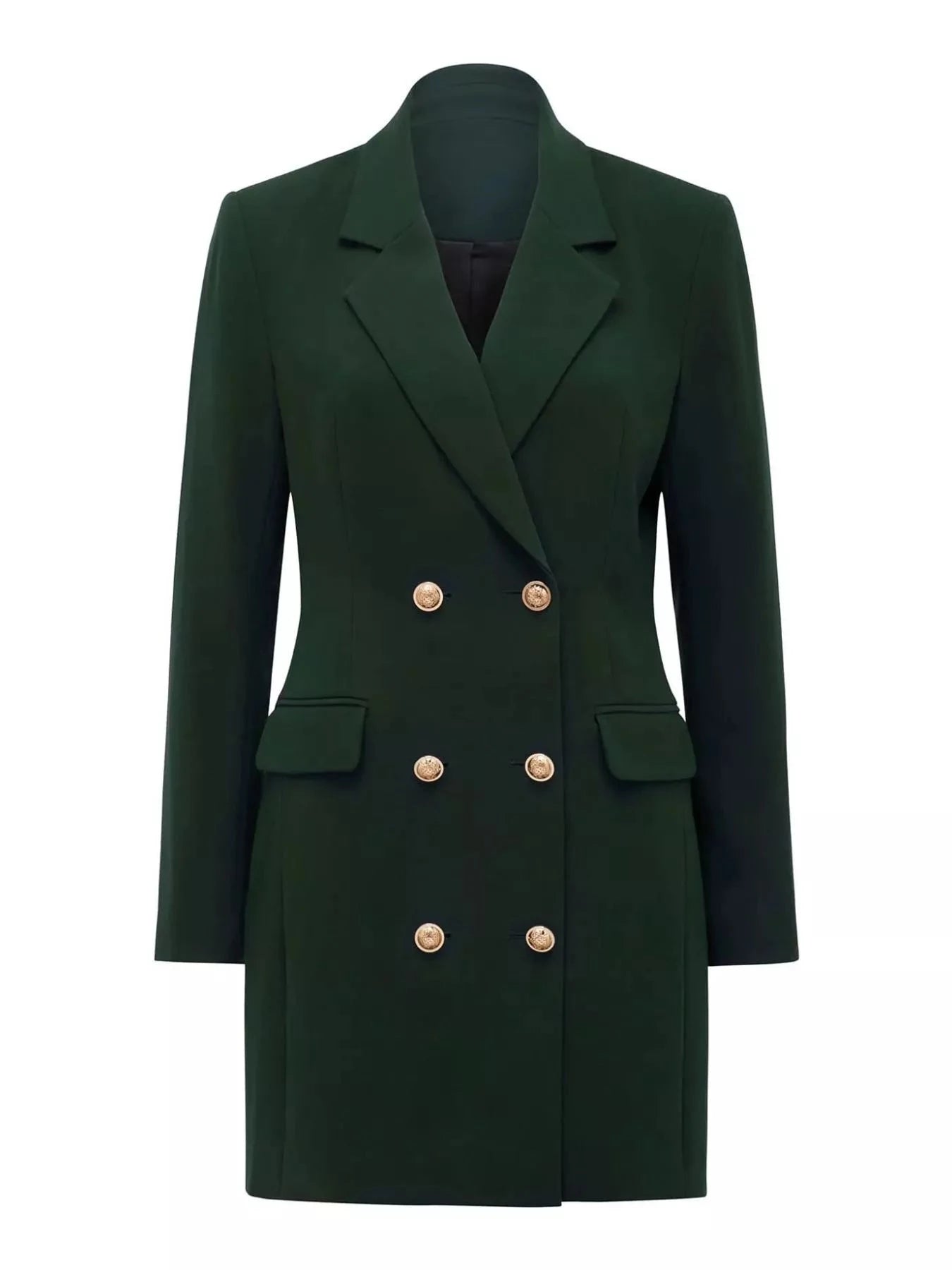 dark green blazer dress NOELIA Satin Blazer Mini Dress With Embellished Corset In Emerald Gree