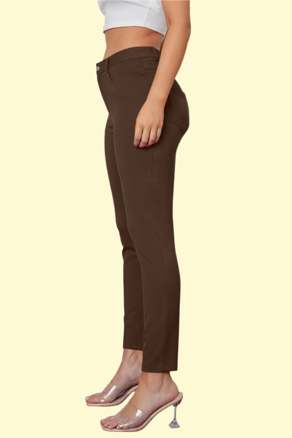 butt-enhancing, mocha pants