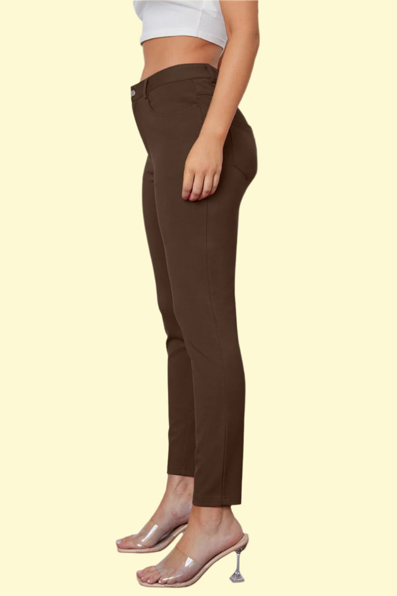 butt-enhancing, mocha pants