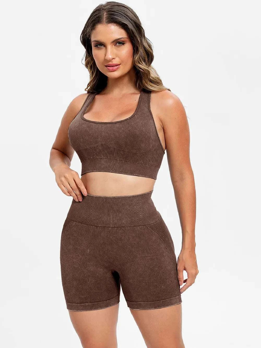 Scoop Neck Wide Strap Top and Shorts Active Set WESTCLOSET