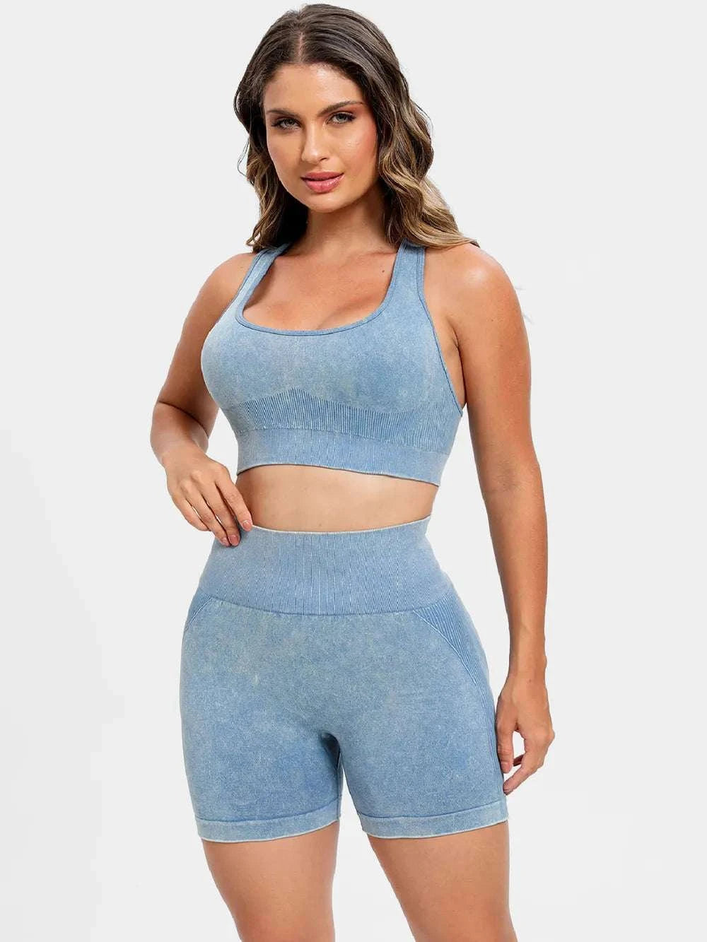 Scoop Neck Wide Strap Top and Shorts Active Set WESTCLOSET
