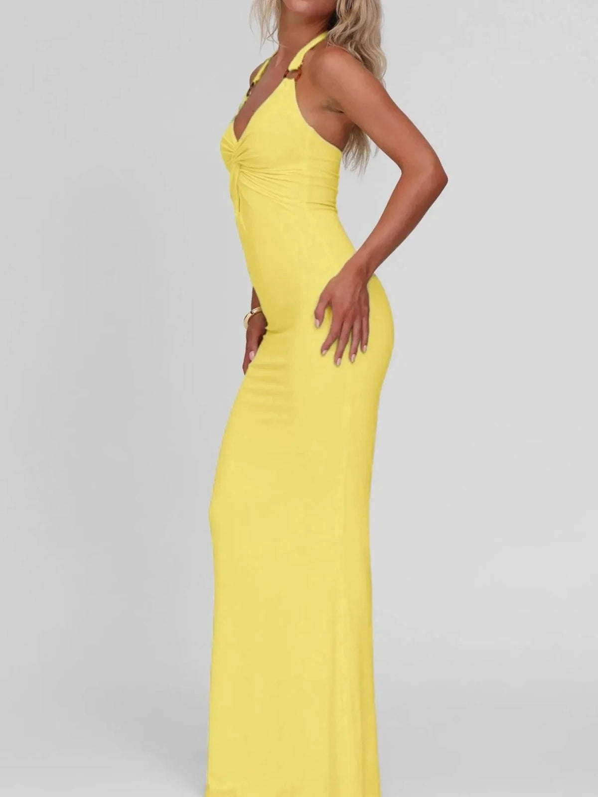 Cutout Twisted Halter Neck Maxi Dress WESTCLOSET