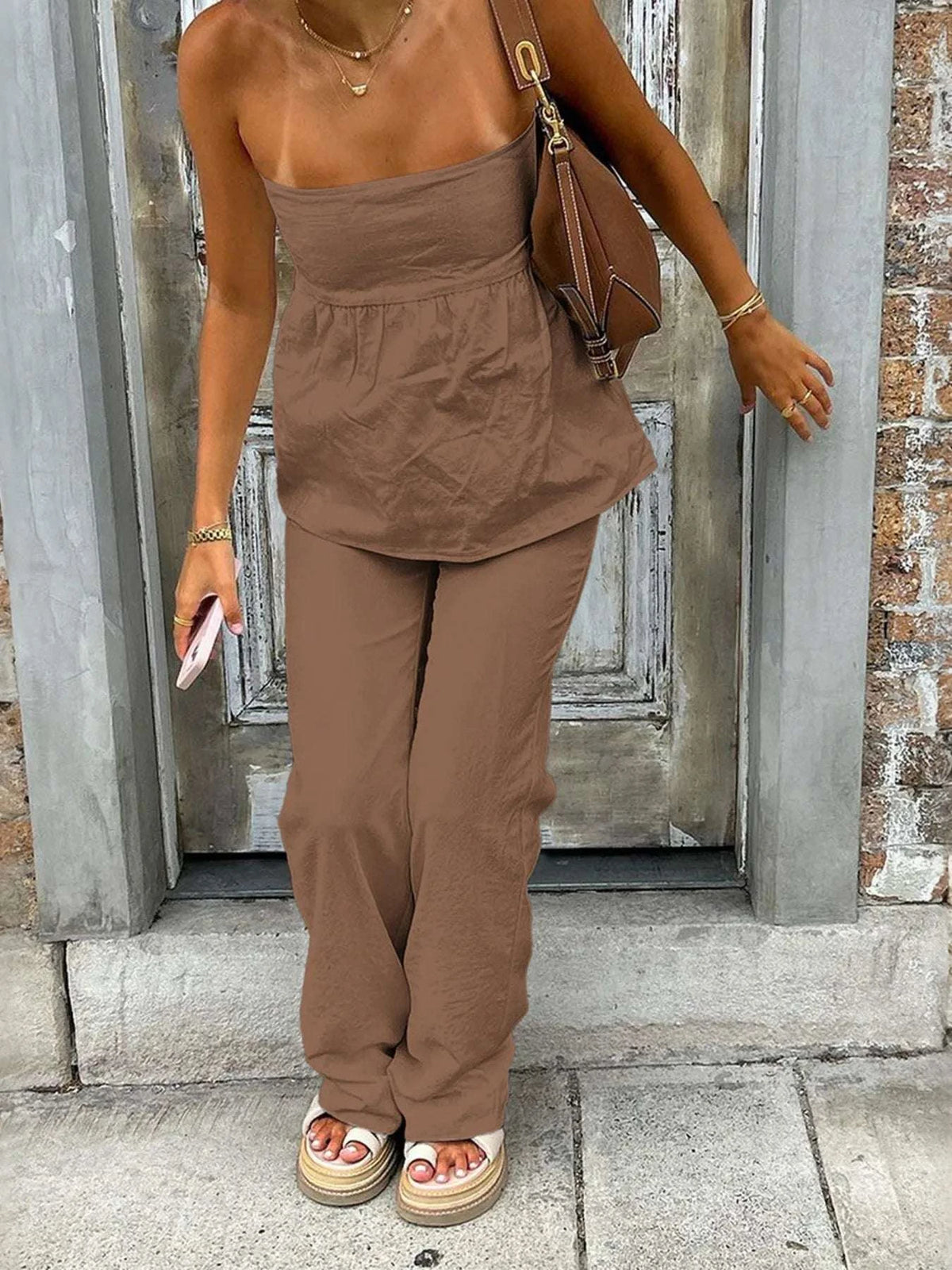 Tube Top and Pants Set WESTCLOSET