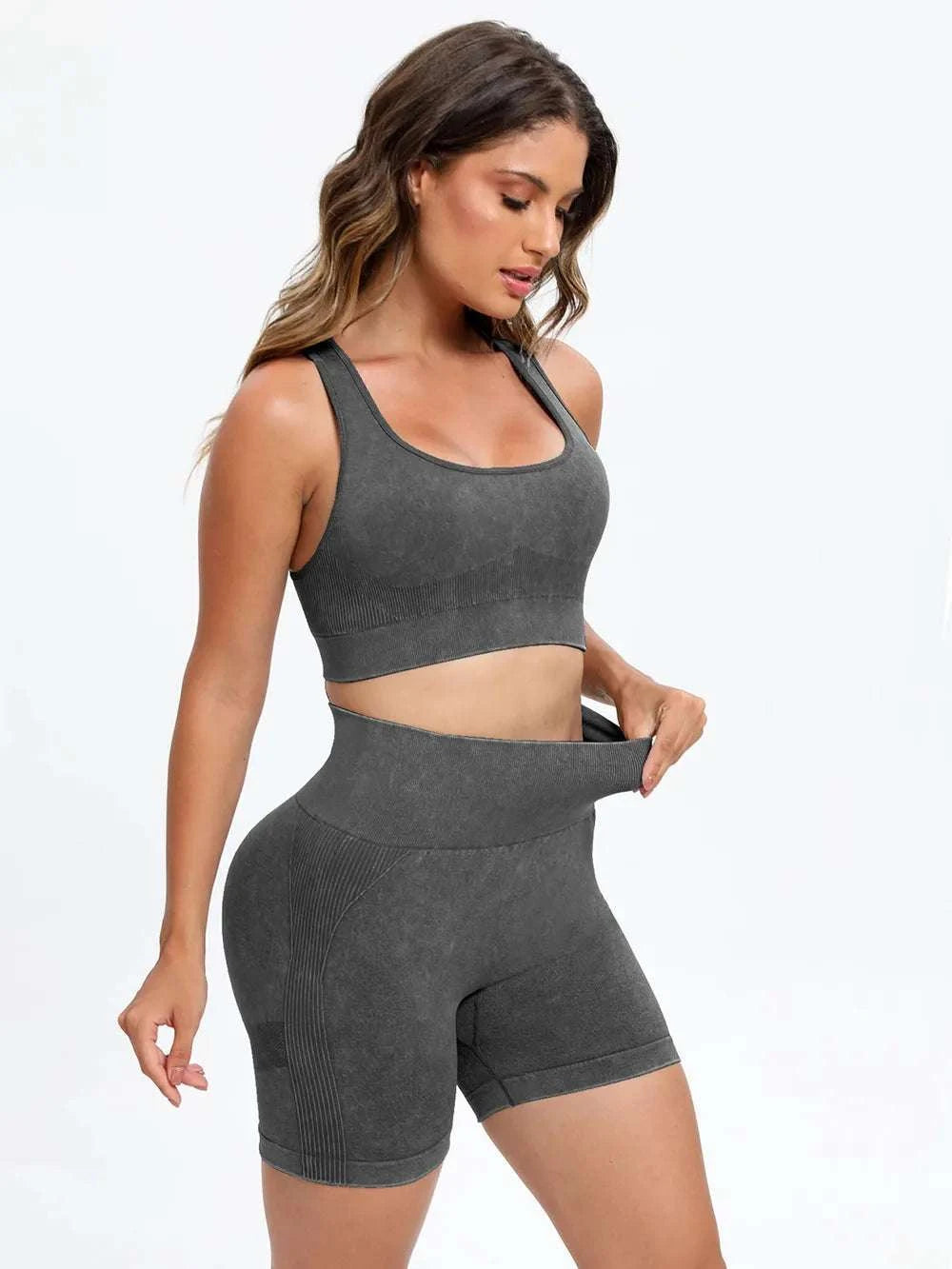 Scoop Neck Wide Strap Top and Shorts Active Set WESTCLOSET