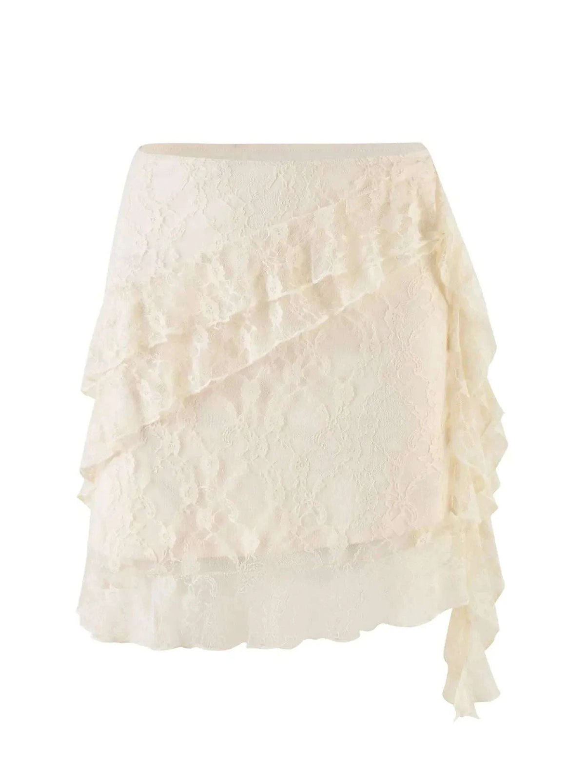 Lace Ruffle Mini Skirt WESTCLOSET