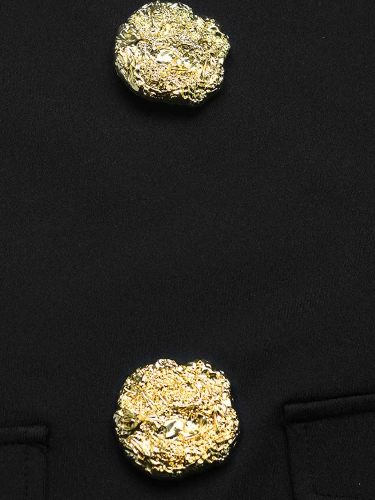 Decorative Button Mock Neck Long Sleeve Mini Dress WESTCLOSET