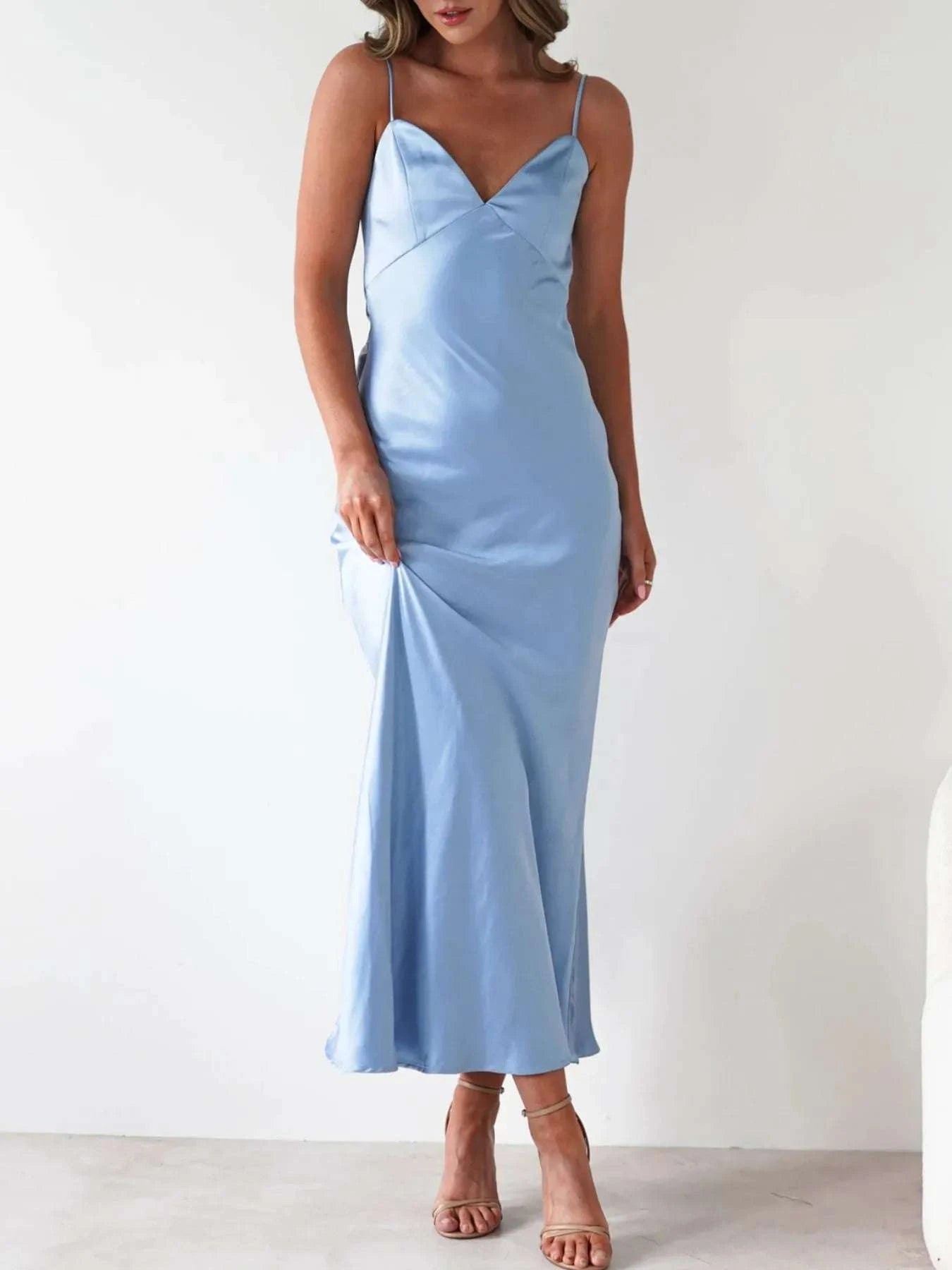 Satin Backless Cami Dress WESTCLOSET