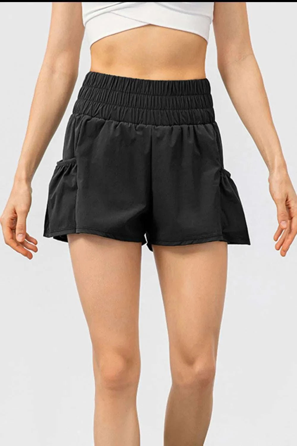 Elastic Waist Pocketed Active Shorts WESTCLOSET