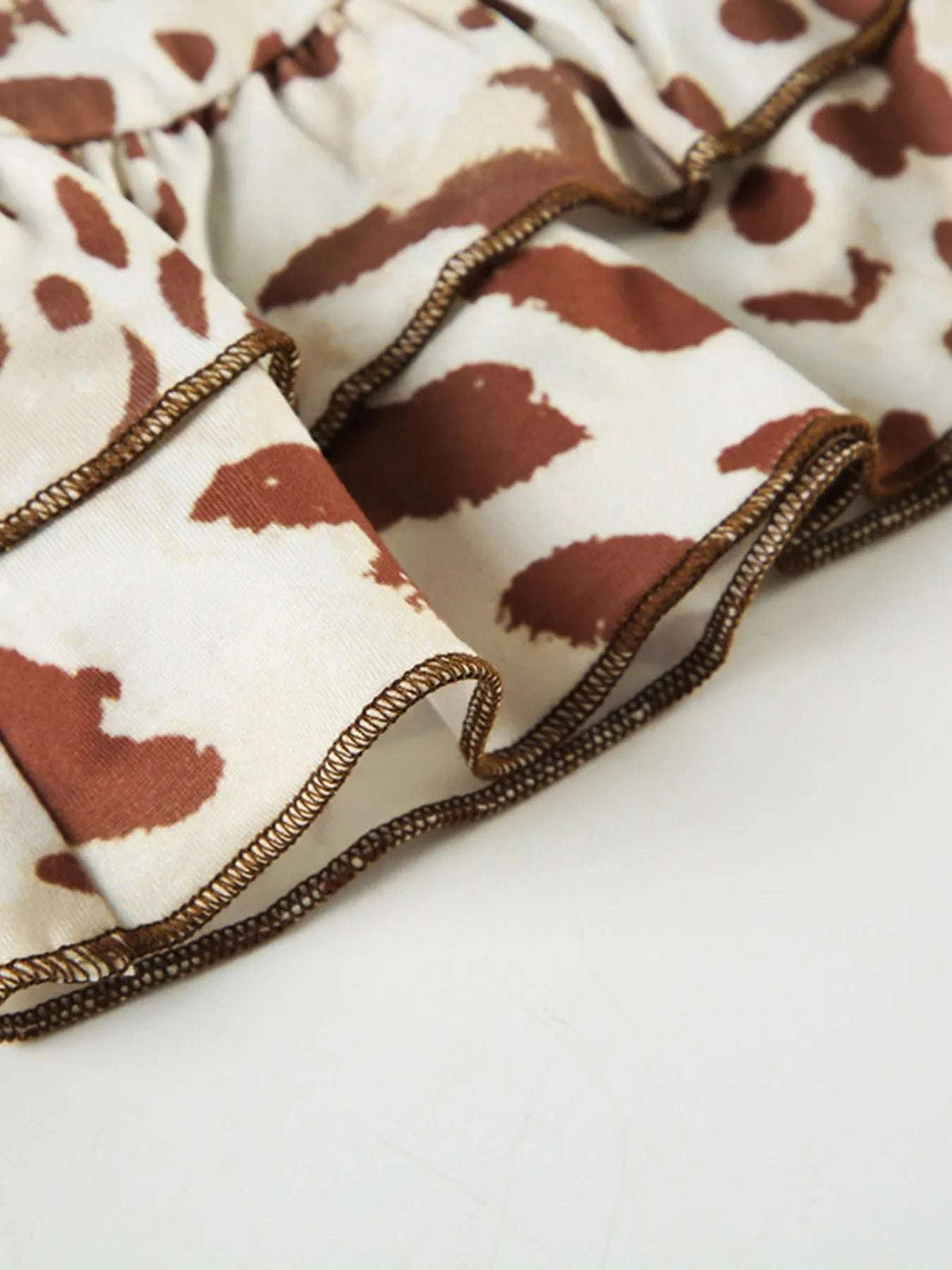 Leopard Print Strapless Top and Skirt Two-Piece Set WESTCLOSET