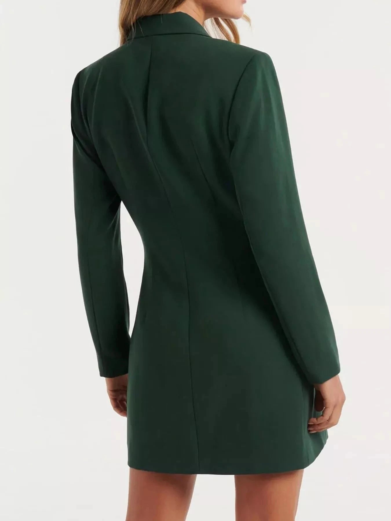 dark green blazer dress Style & Grace Two-Toned Blazer Dress