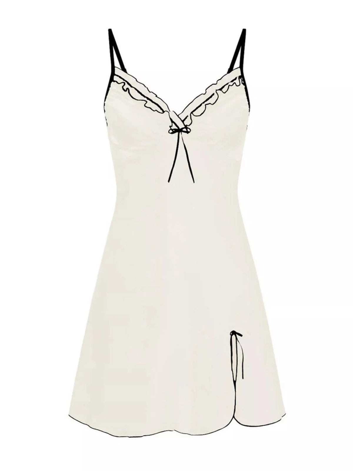 Full Size Satin Lace Trimmed Mini Slip Dress Plus Size WESTCLOSET