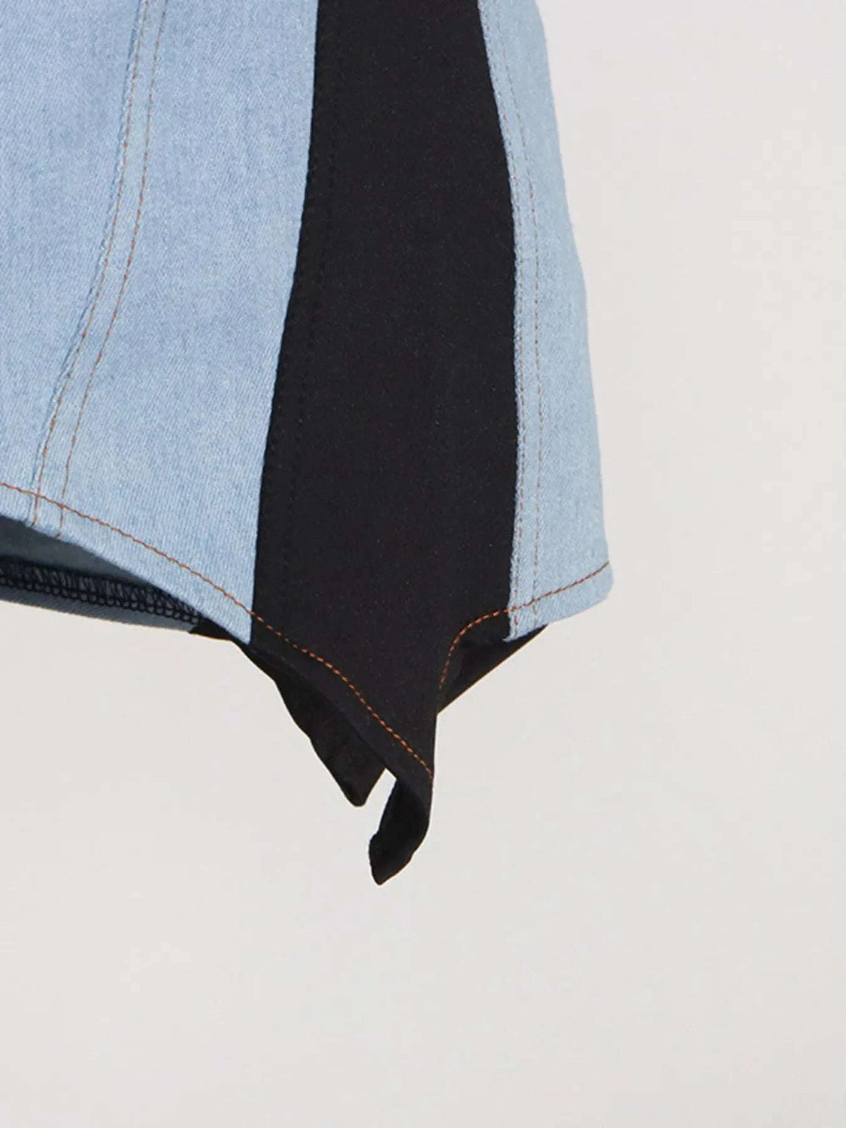 Contrast Adjustable Strap Denim Dress WESTCLOSET