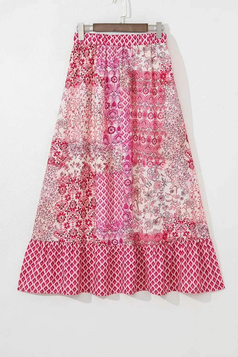 Printed Tassel Drawstring High Waist Maxi Skirt WESTCLOSET