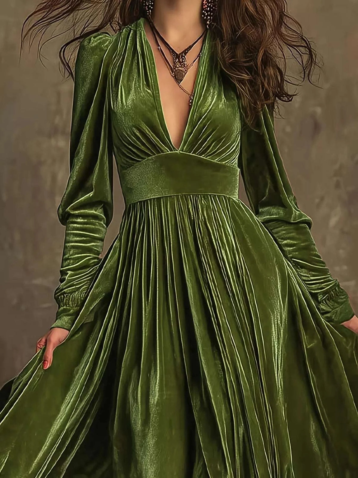 Ruffled Hem Long Sleeve Dress WESTCLOSET