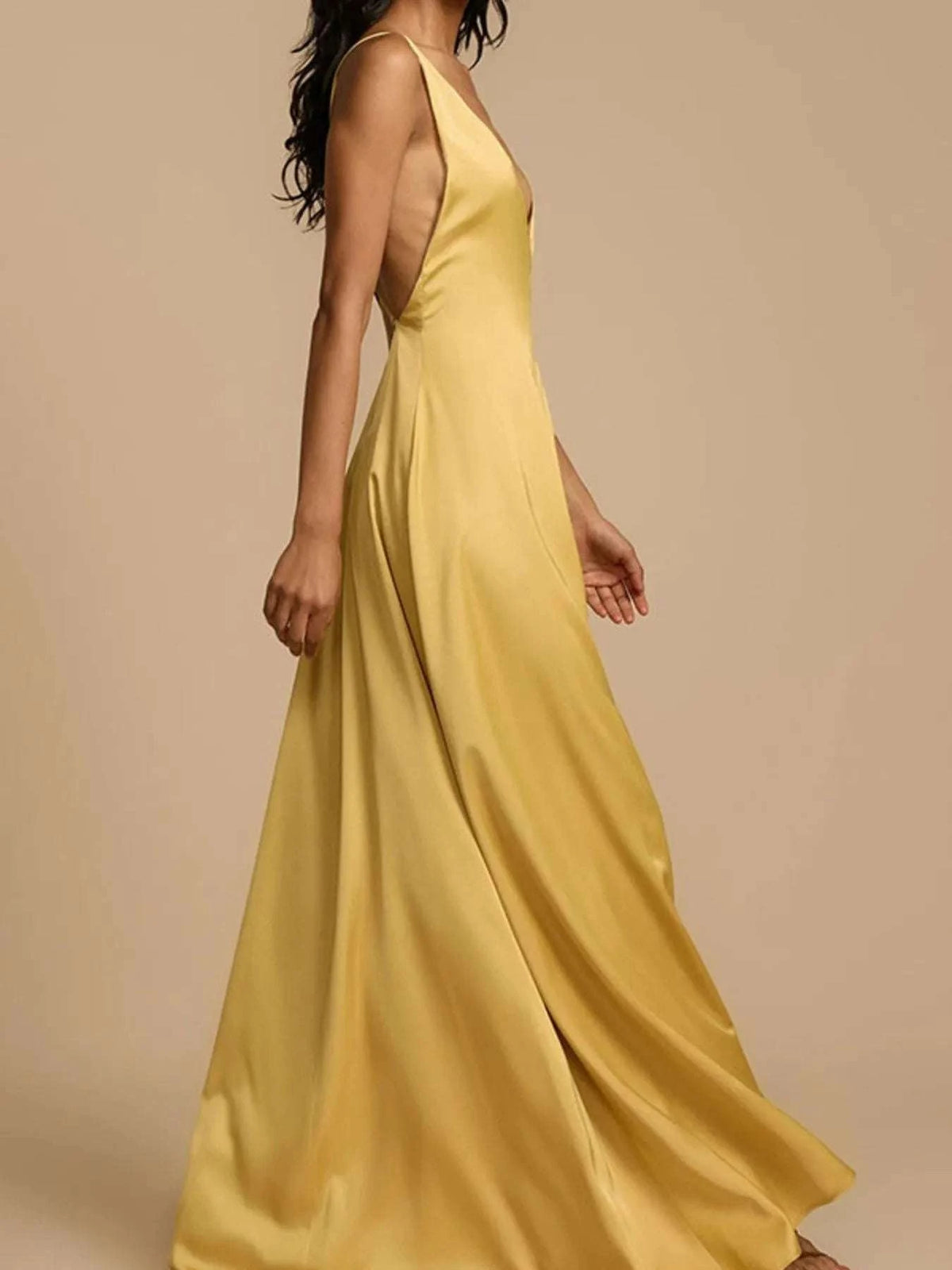 Deep V-Neck Maxi Dress WESTCLOSET