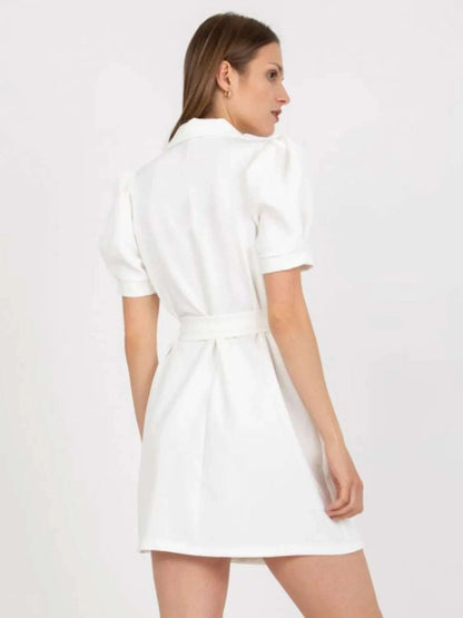Tie Waist Short Sleeve Blazer Dress WESTCLOSET