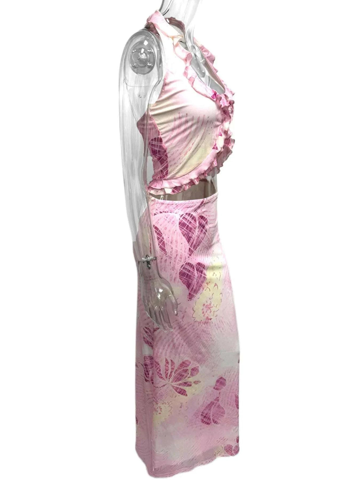 Printed Halter Neck Cami and Maxi Skirt Set WESTCLOSET