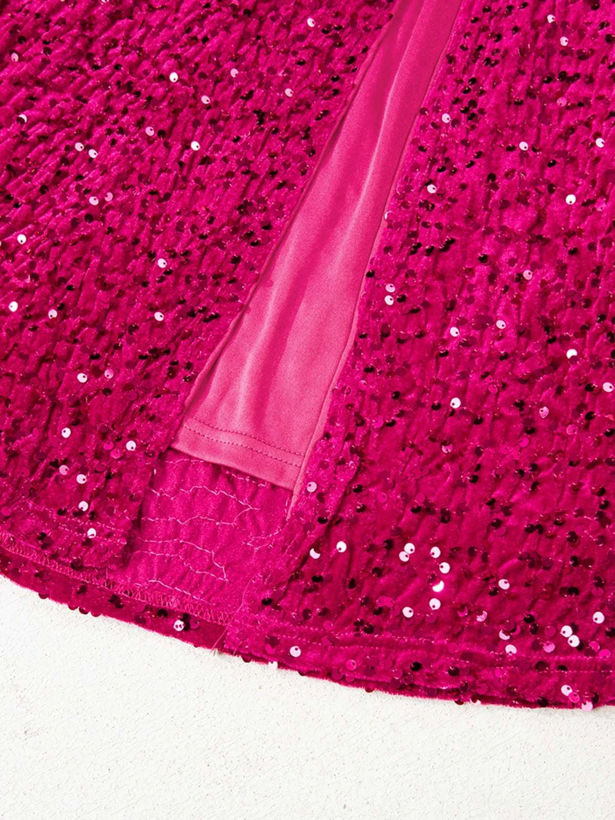 Sequin One-Shoulder Dress with High Slit WESTCLOSET