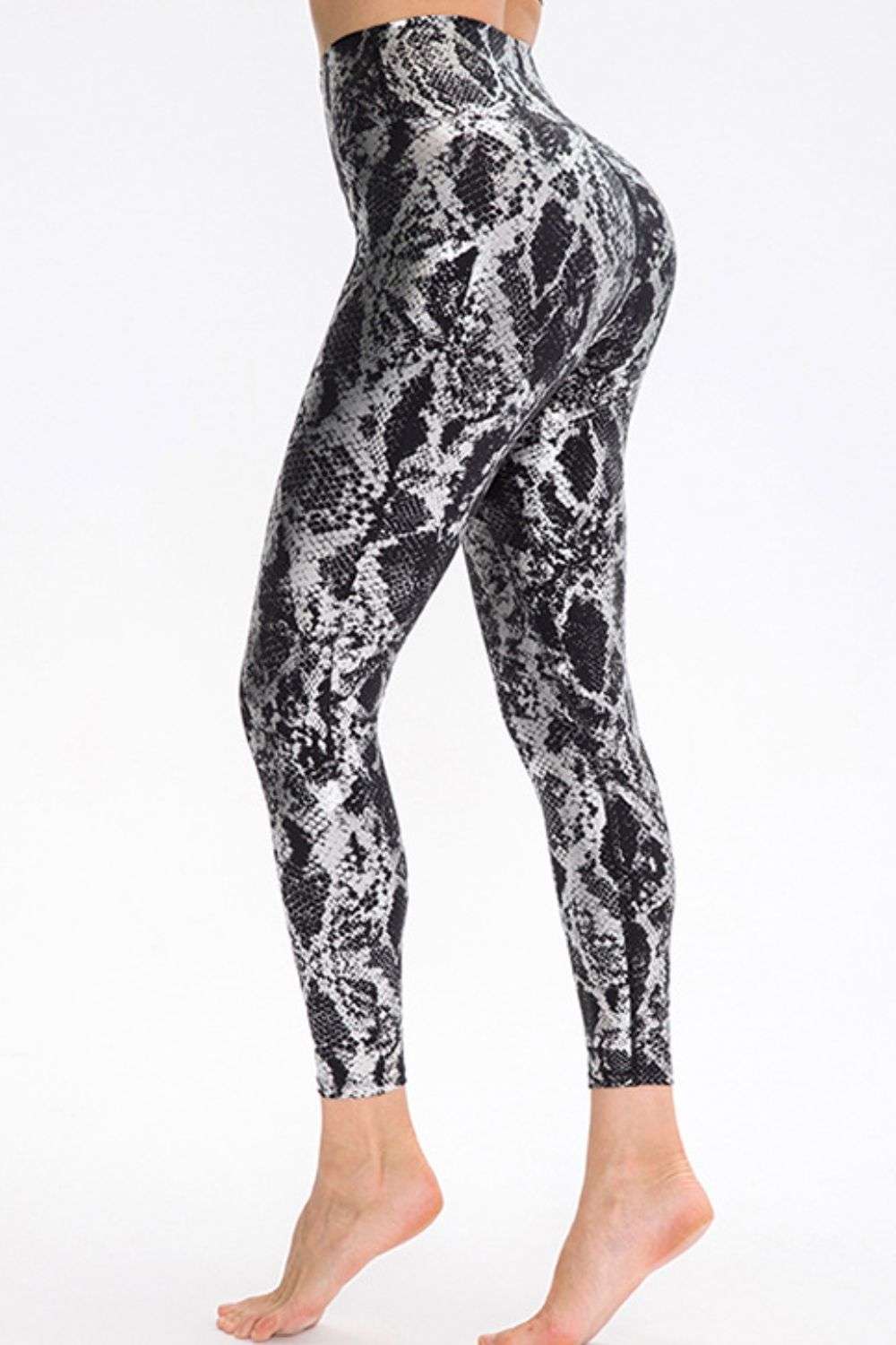 Animal Print Slim Fit Wide Waistband Long Sports Pants WESTCLOSET