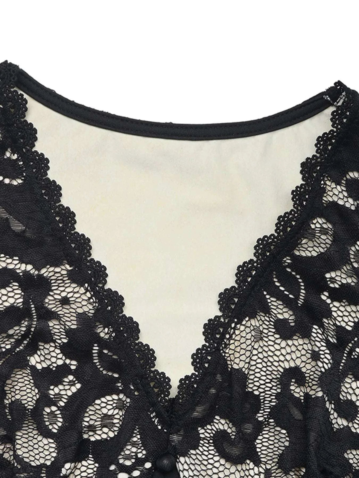 Lace V-Neck Long Sleeve Maxi Dress WESTCLOSET