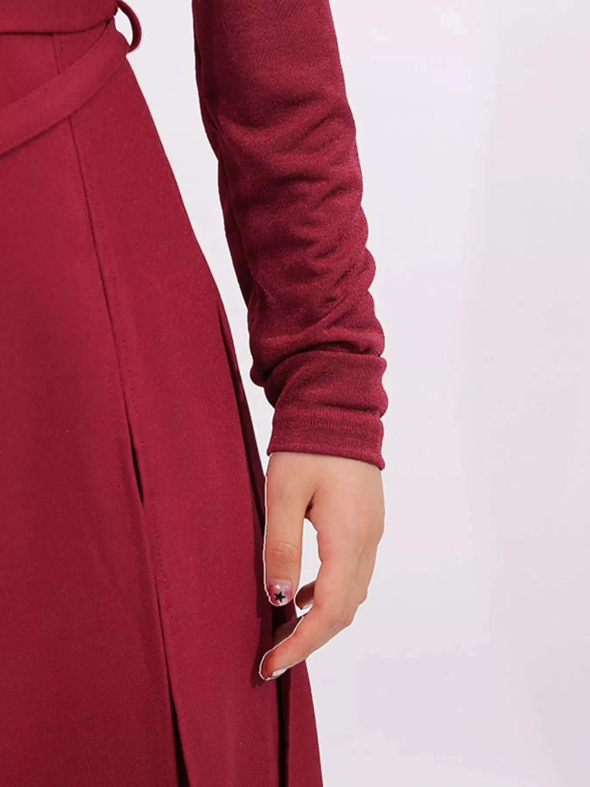 Slit Spaghetti Strap Long Sleeve Dress WESTCLOSET