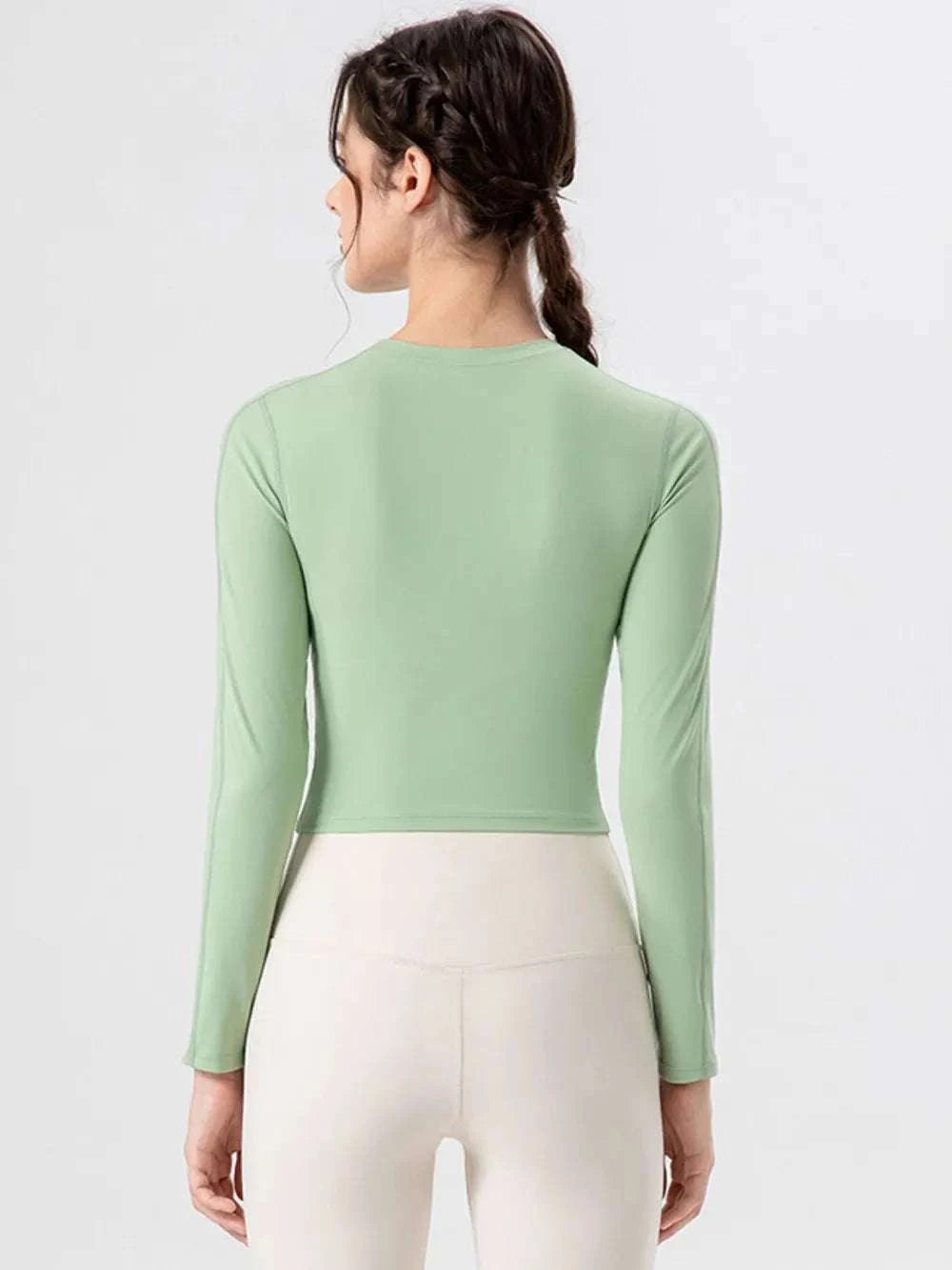 Round Neck Long Sleeve Active T-Shirt WESTCLOSET