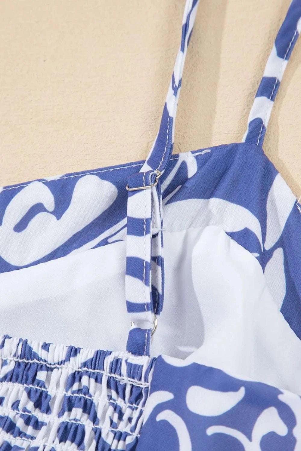 Floral Print Spaghetti Strap High Waist Dress WESTCLOSET