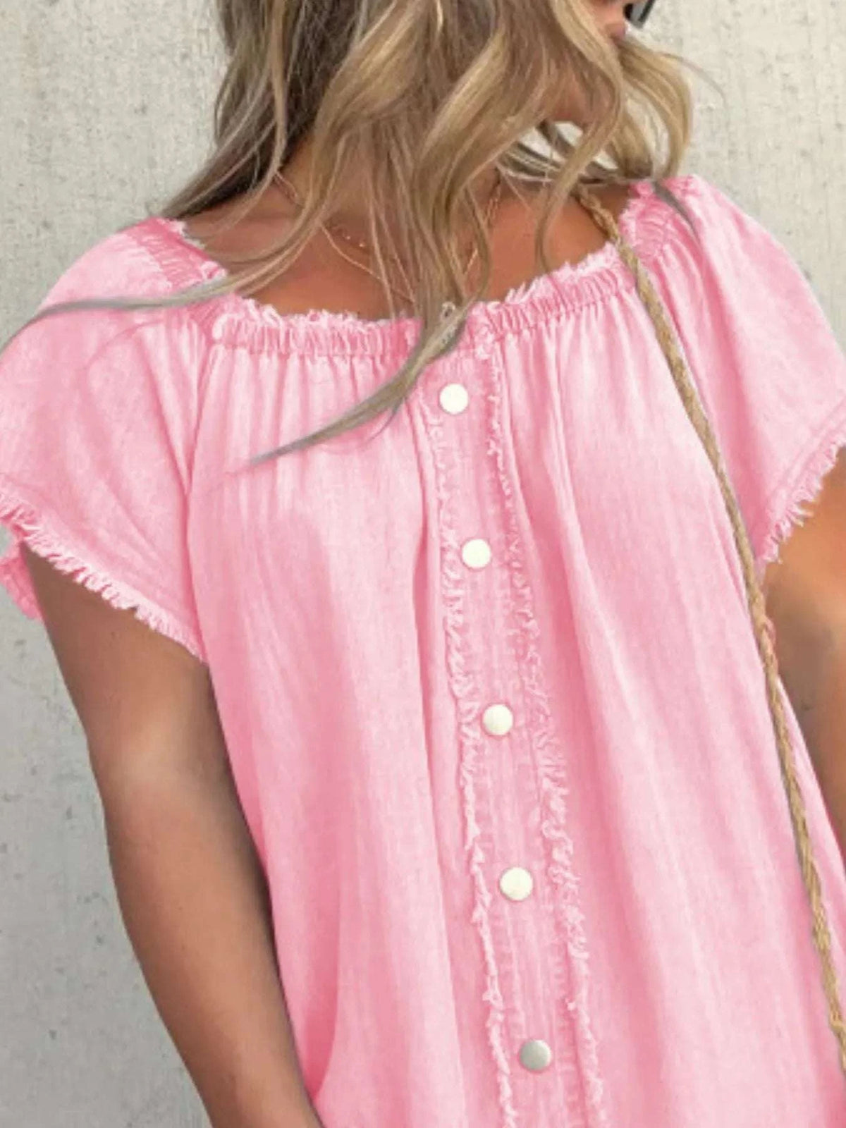 Full Size Raw Hem Mini Denim Dress Plus Size WESTCLOSET