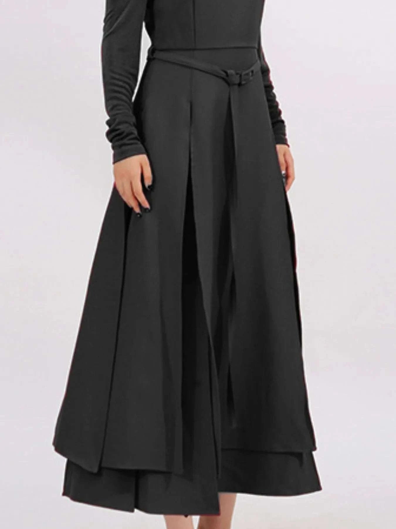 Slit Spaghetti Strap Long Sleeve Dress WESTCLOSET