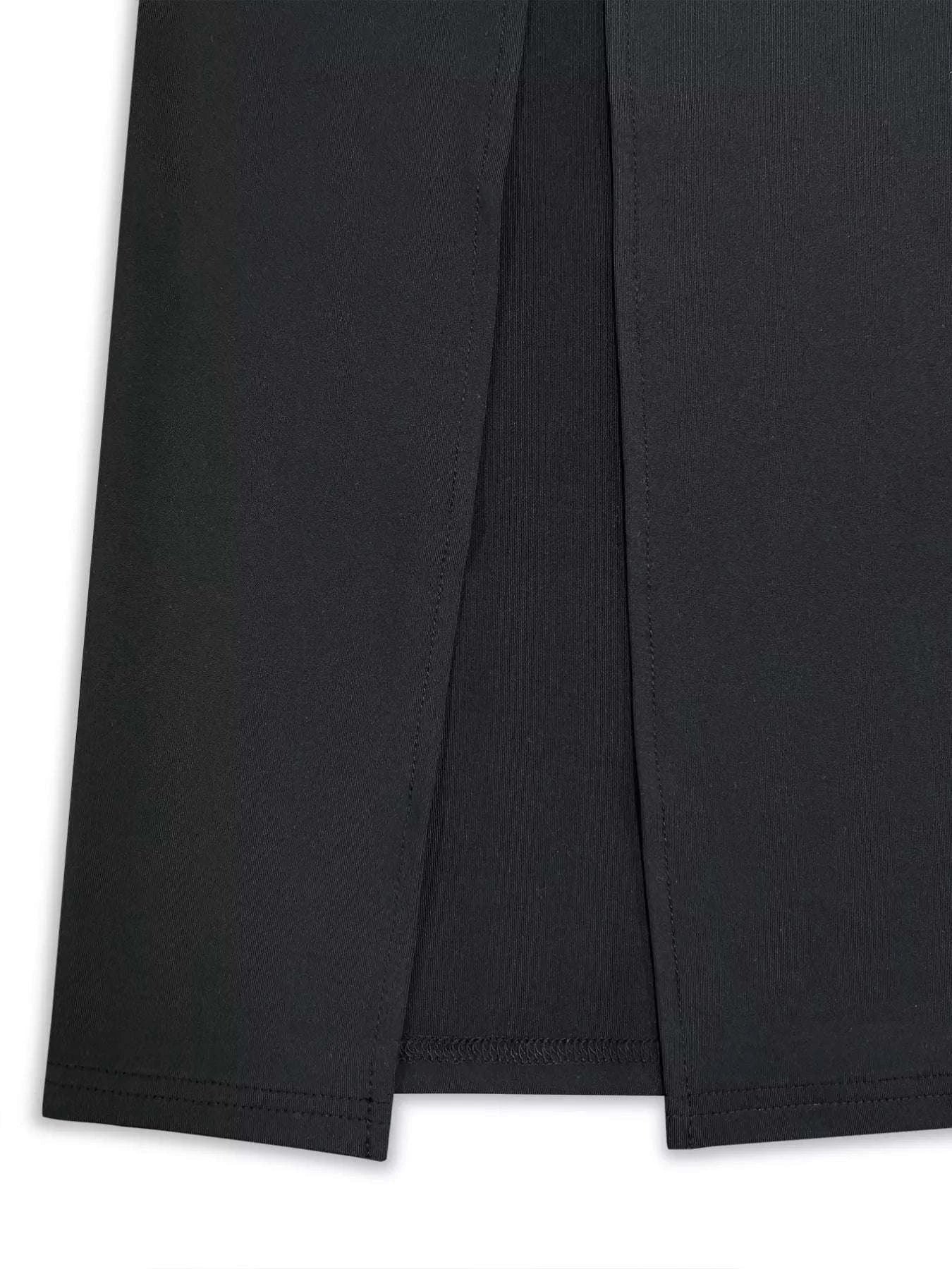 Square Neck Long Sleeve Slit Bodycon Maxi Dress WESTCLOSET