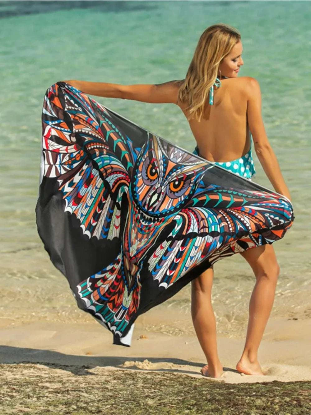 Printed Spaghetti Strap Cover Up WESTCLOSET