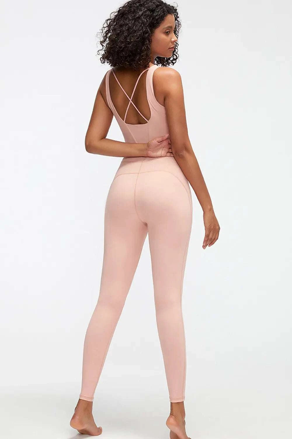 Crisscross Wide Strap Active Jumpsuit WESTCLOSET