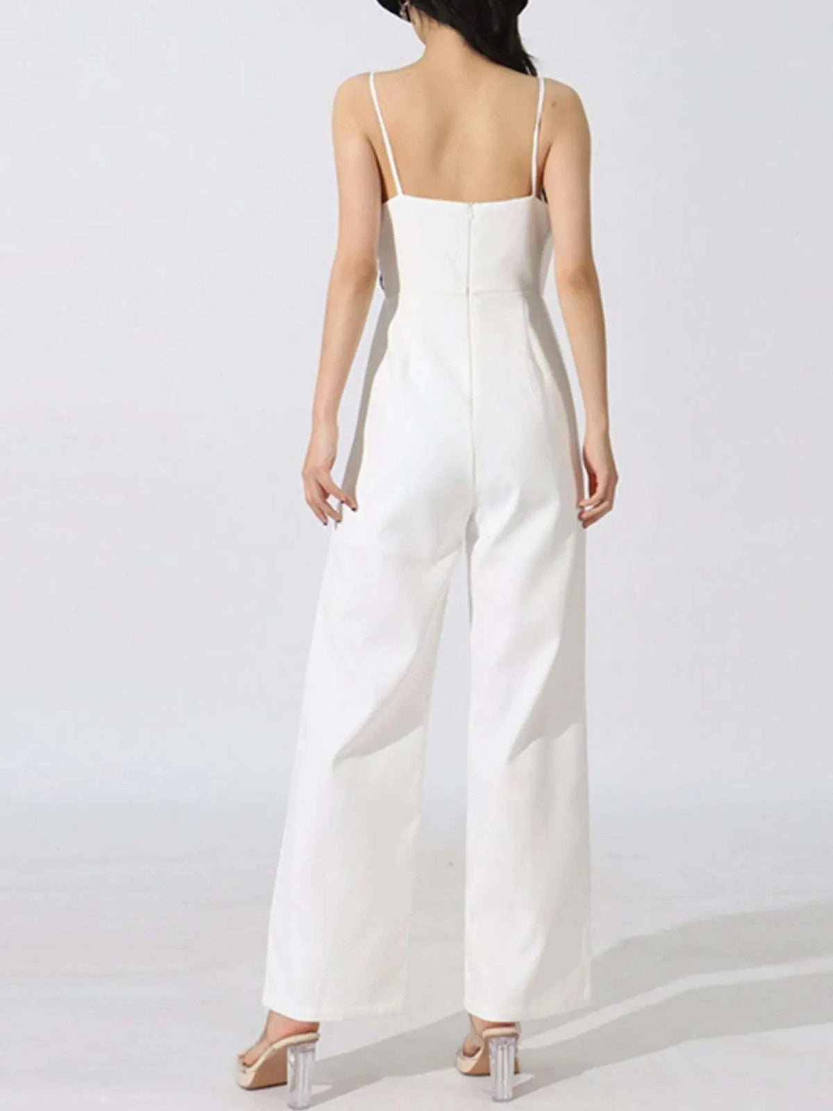 Contrast Sleeveless Wide-Leg Jumpsuit WESTCLOSET