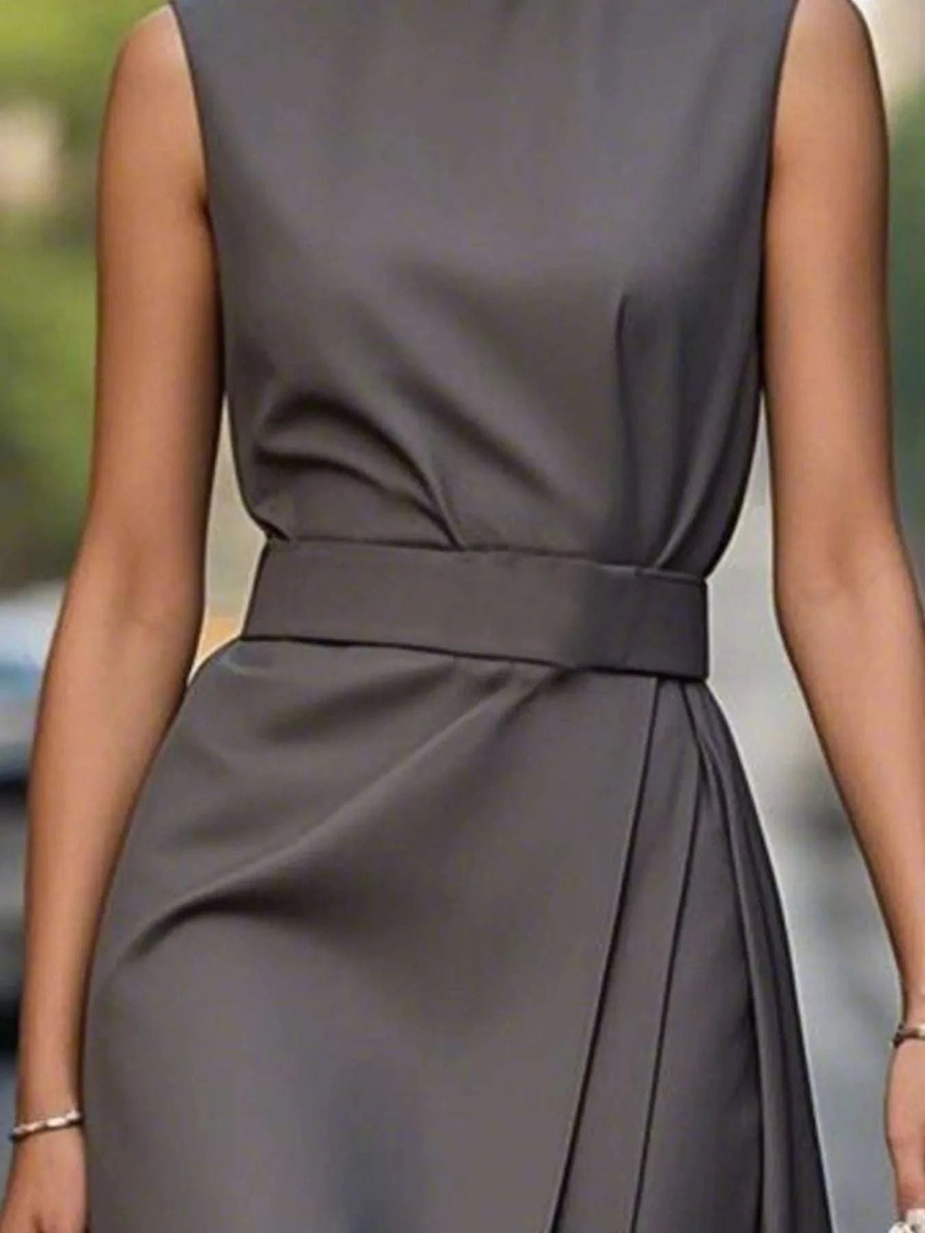 Round Neck Sleeveless Midi Dress WESTCLOSET