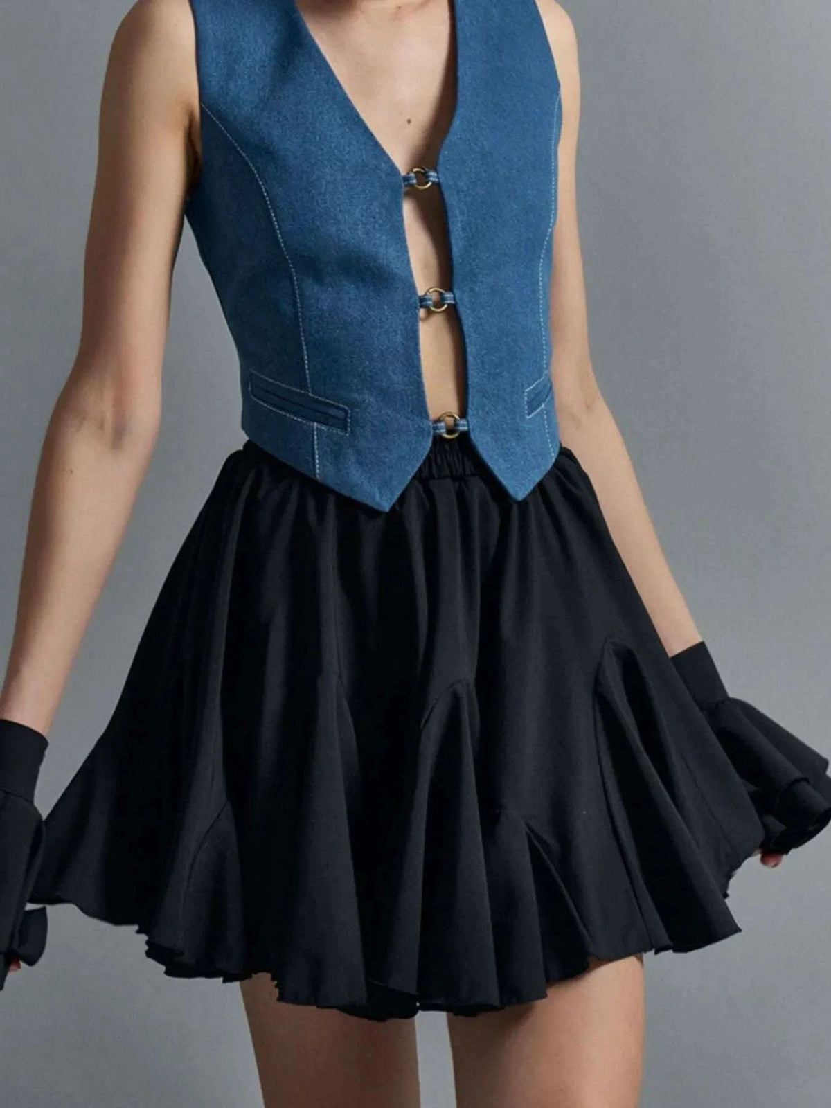 Elastic Waist Ruffled Hem Skirt WESTCLOSET