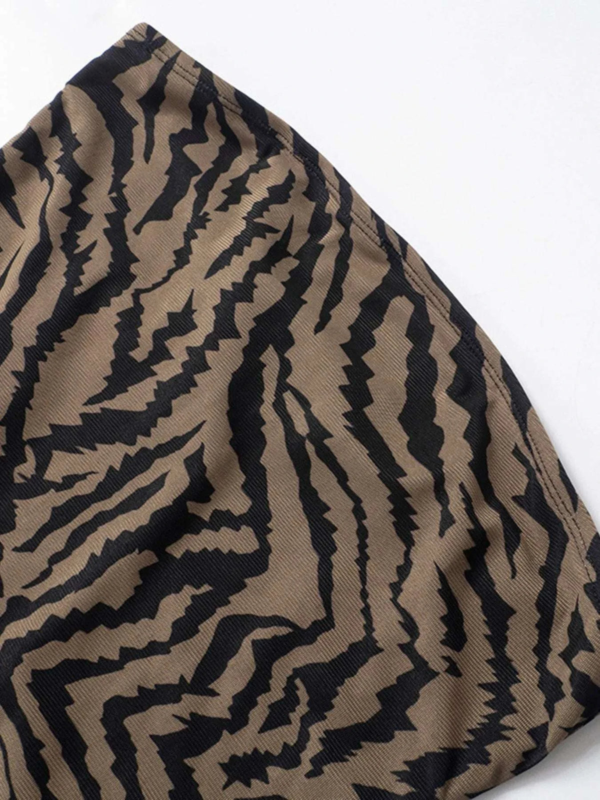 Zebra Print Maxi Dress with Side Slit WESTCLOSET