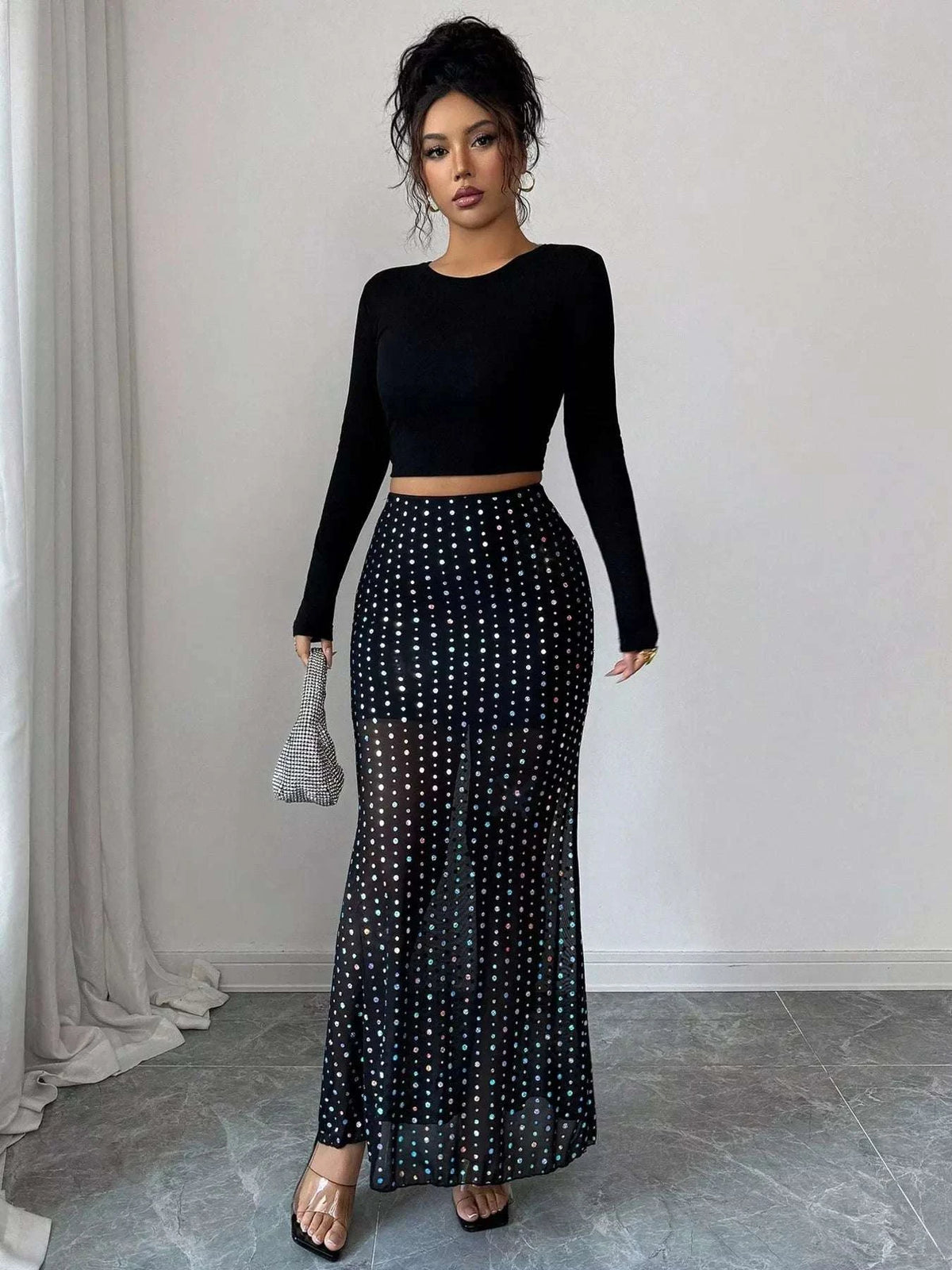 Polka Dot Maxi Skirt WESTCLOSET