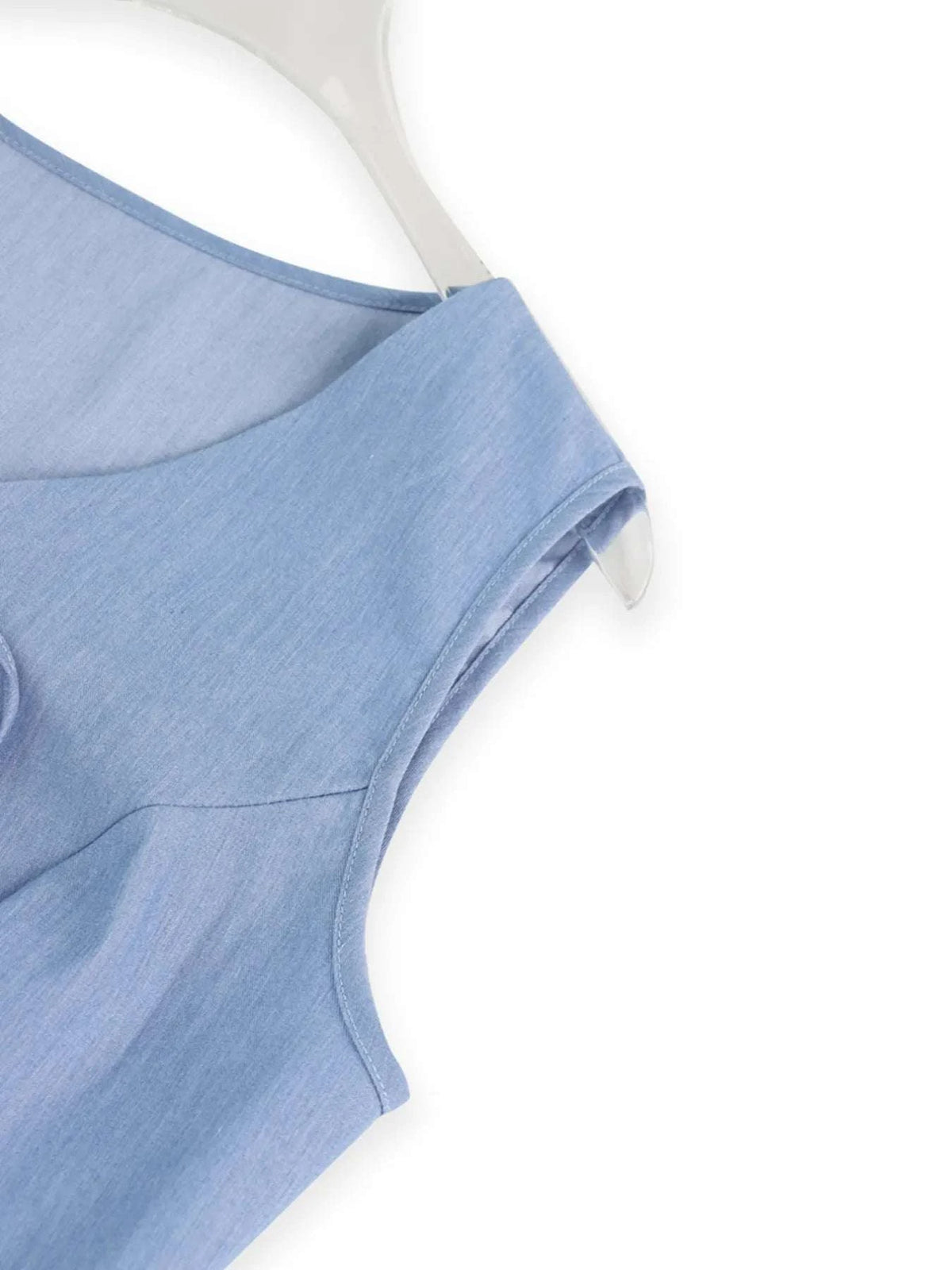 Tie Front Vest and Wide Leg Pants Set WESTCLOSET