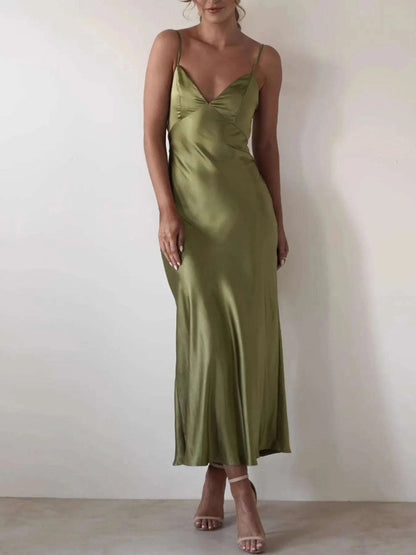 Satin Backless Cami Dress WESTCLOSET